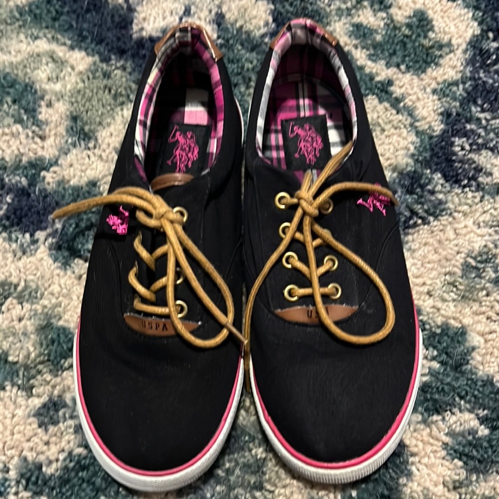 US polo woman’s sneakers pink detail
